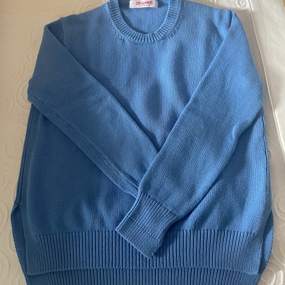 Organic John Patrick Blue Cotton Sweater